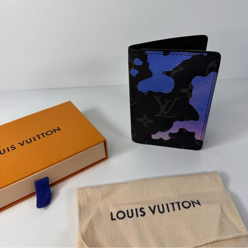 Sunrise Monogram Eclipse Room With A View Pocket Organizer Blue Purple - Picture 4 of 12